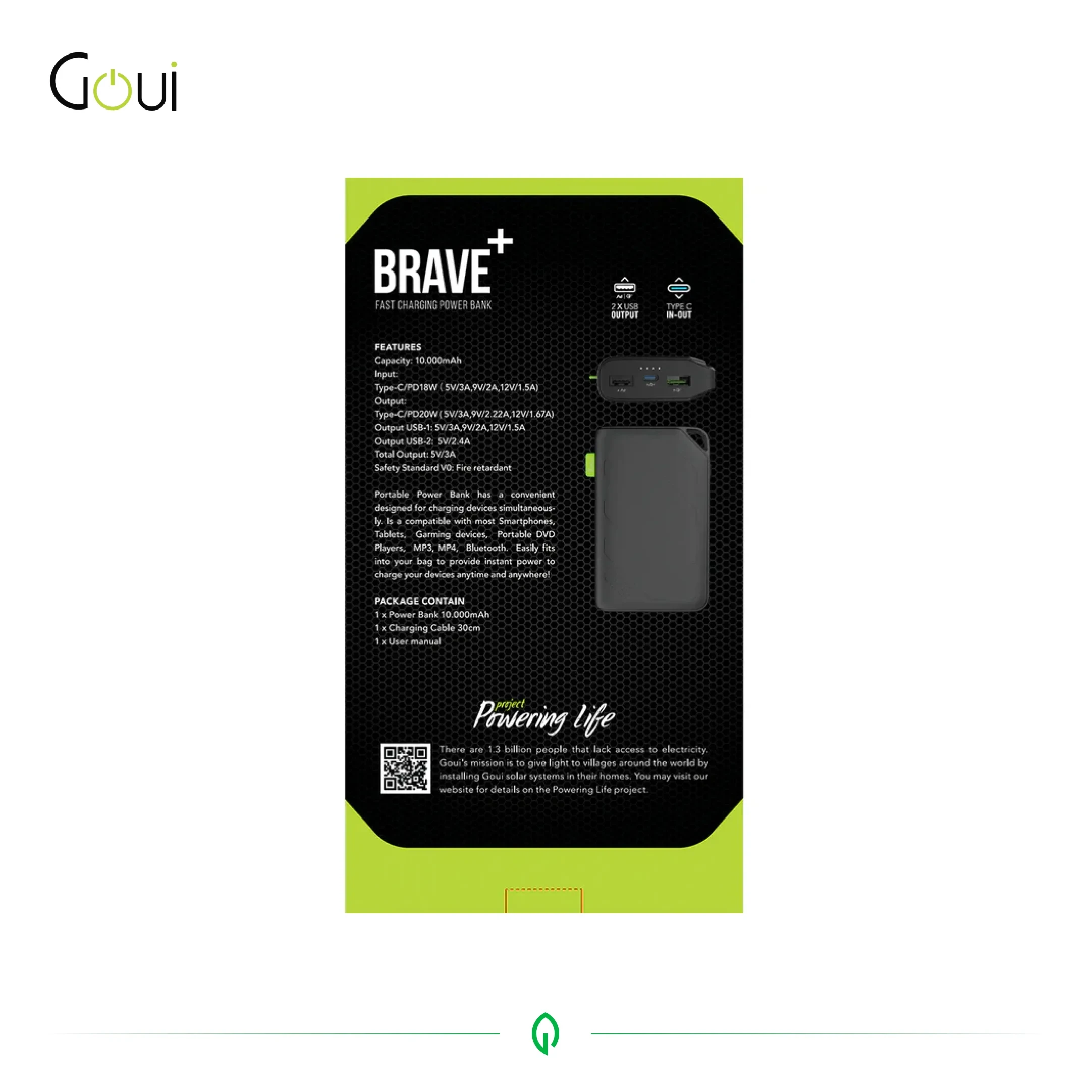 Goui Brave Plus PowerBank de 10000 mAh 20W
